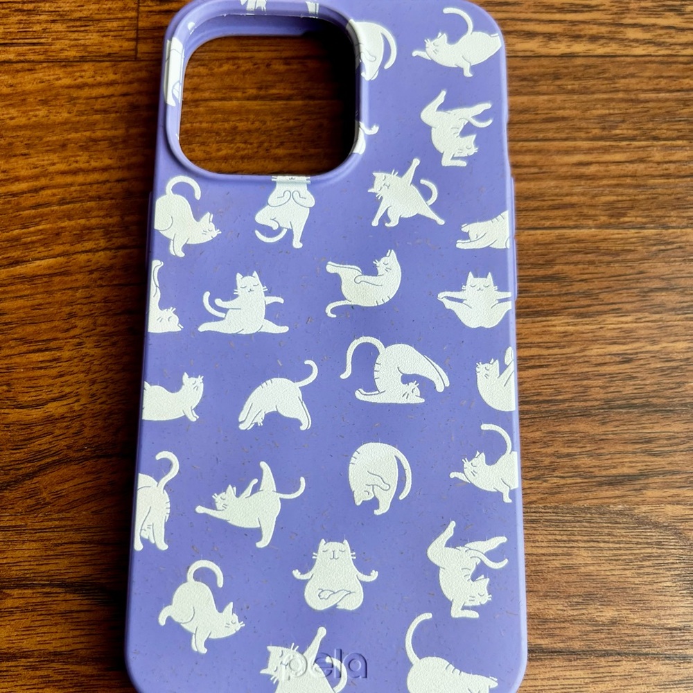 Pela Case - iPhone 13 Pro- Cat Yoga (Purple)